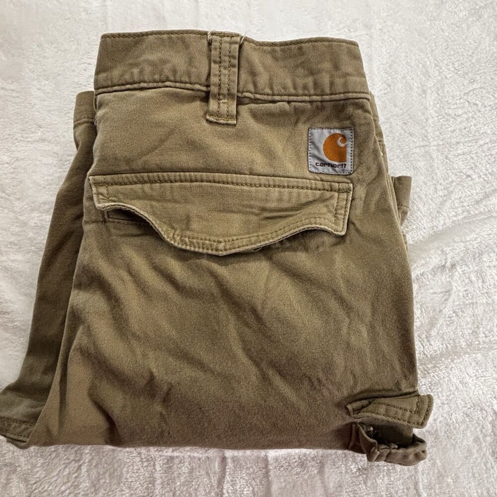 Carhartt Men's Force Relaxed Fit Ripstop Cargo Work Shots Size 32 Tan Bangladesh - Picture 15 of 15